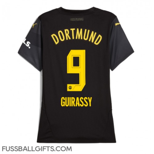Borussia Dortmund Serhou Guirassy #9 Fußballbekleidung Auswärtstrikot Damen 2024-25 Kurzarm